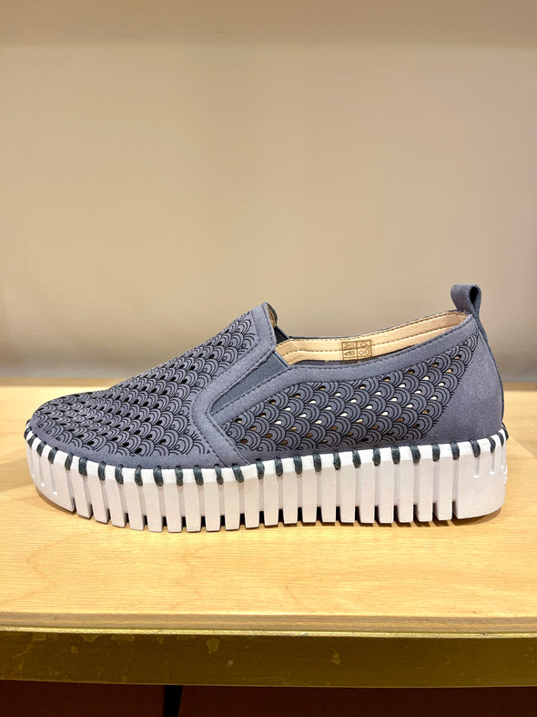 Chaussures slip on à plateforme Blue Gray
