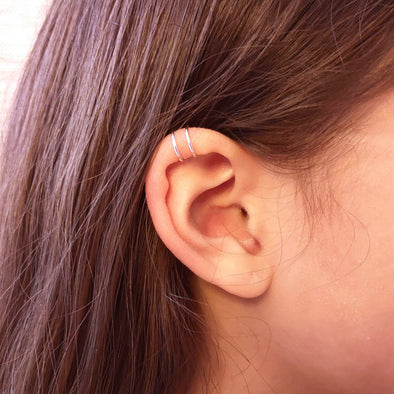 Boucles d'oreilles double Hélix sans perçage (2 couleurs)