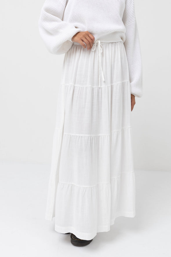 Jupe tiered classic maxi