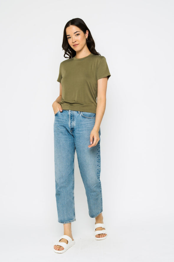 T-shirt Claire summer olive