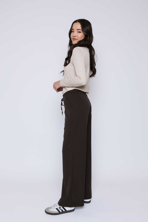 Pantalon Chloe Wide coffee