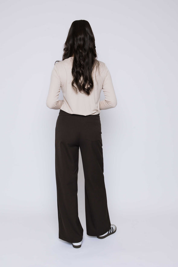 Pantalon Chloe Wide coffee