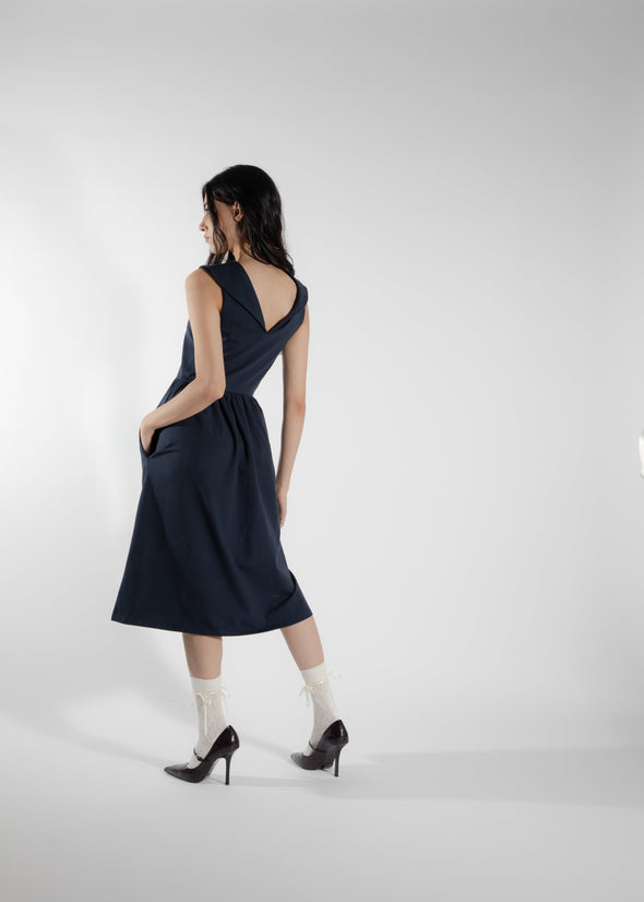 Sundress Lobélie in navy (Oeko-tex)