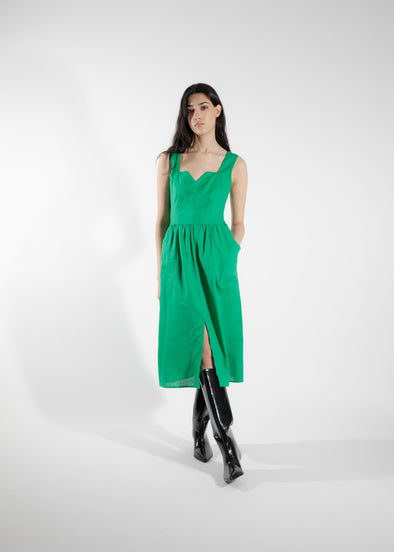 Cornifle green strapless dress
