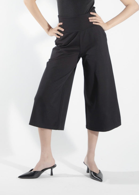 Black stretch cotton pants Chara Oeko-tex