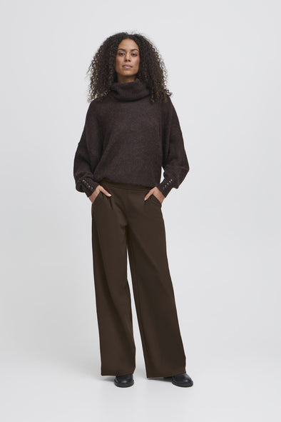Pantalon Kate Long Wide chocolate torte