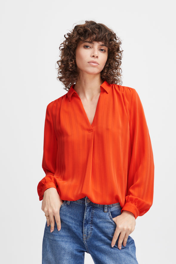 Chemisier Enavi rouge