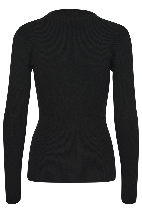 Aviva long-sleeved sweater black recycled fibers