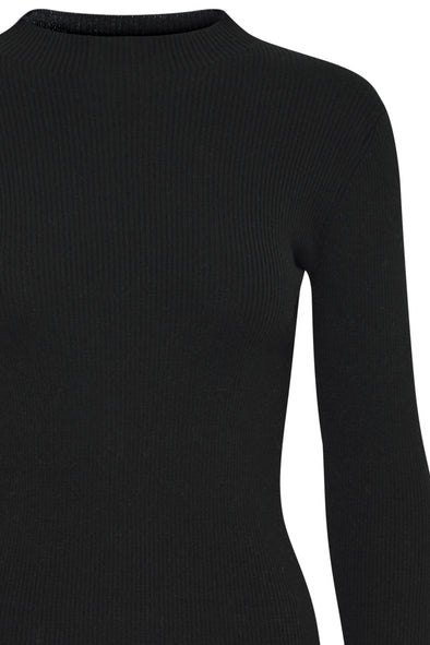 Aviva long-sleeved sweater black recycled fibers