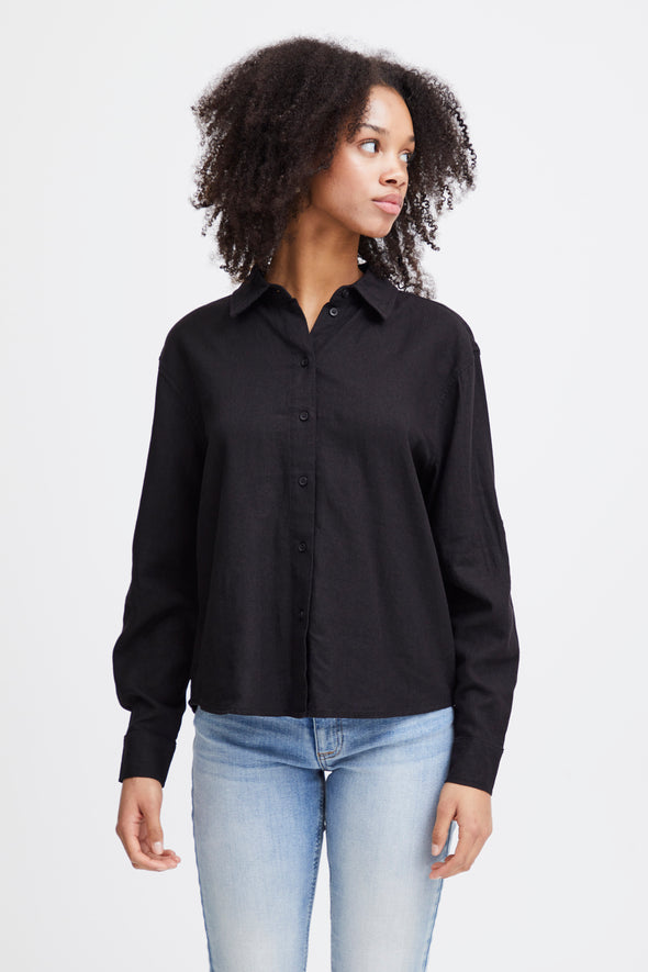 Black Lino Shirt