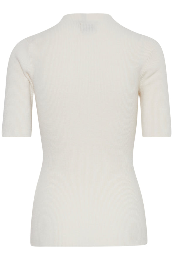 Aviva short-sleeved sweater white recycled fibers