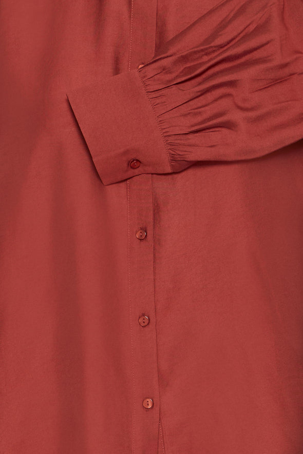 Karlani red dahlia shirt