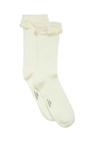 White Lafia socks