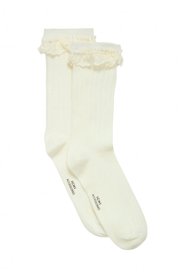 White Lafia socks