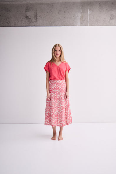 Linno geranium skirt