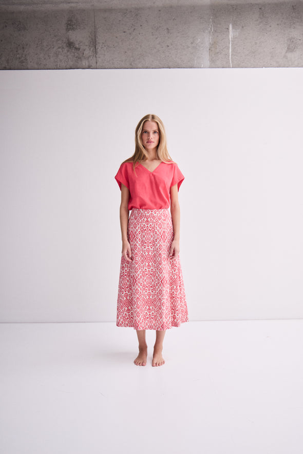 Linno geranium skirt