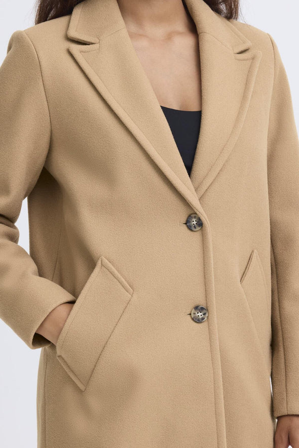 Jannet tiger's eye buttoned coat