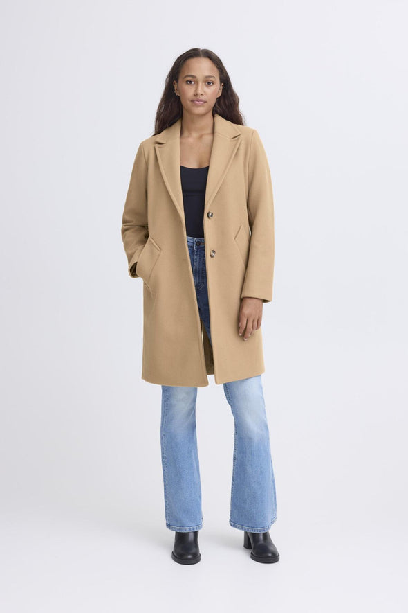 Jannet tiger's eye buttoned coat