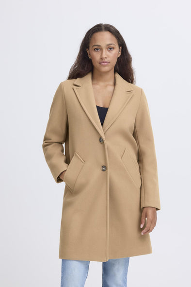 Jannet tiger's eye buttoned coat