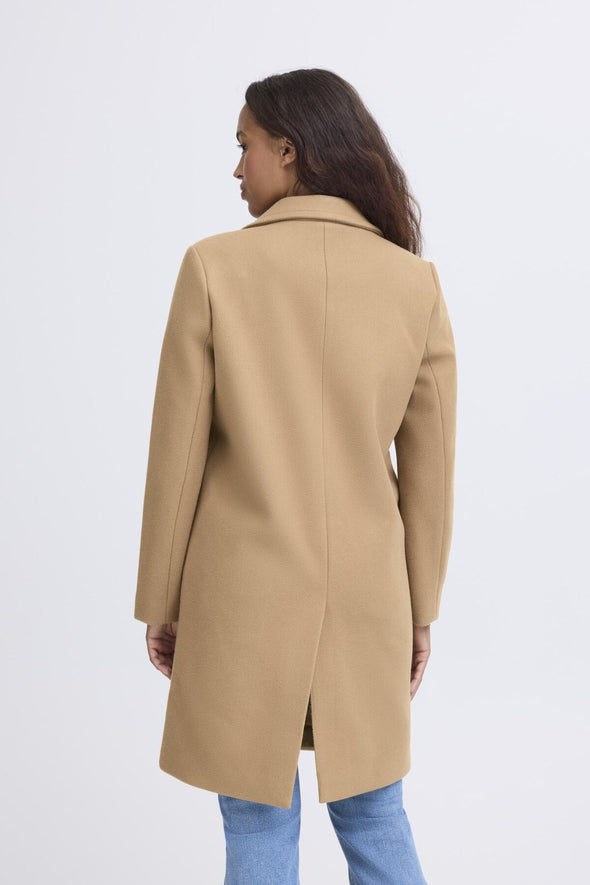 Jannet tiger's eye buttoned coat
