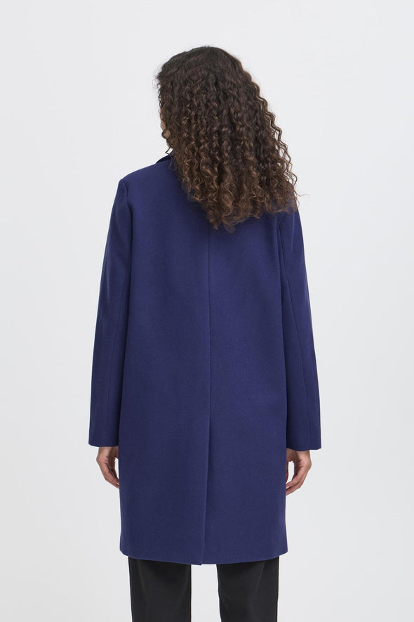 Jannet patriot blue buttoned coat