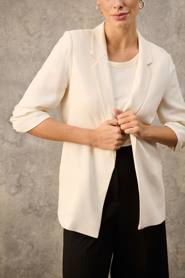 Shirley whisper white recycled fiber jacket