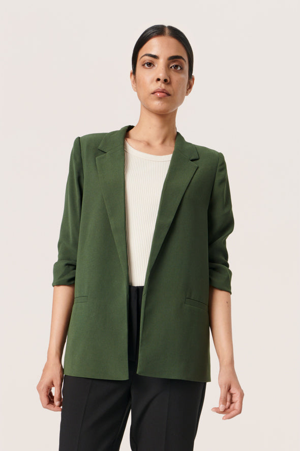 Shirley Kombu Green recycled fiber jacket