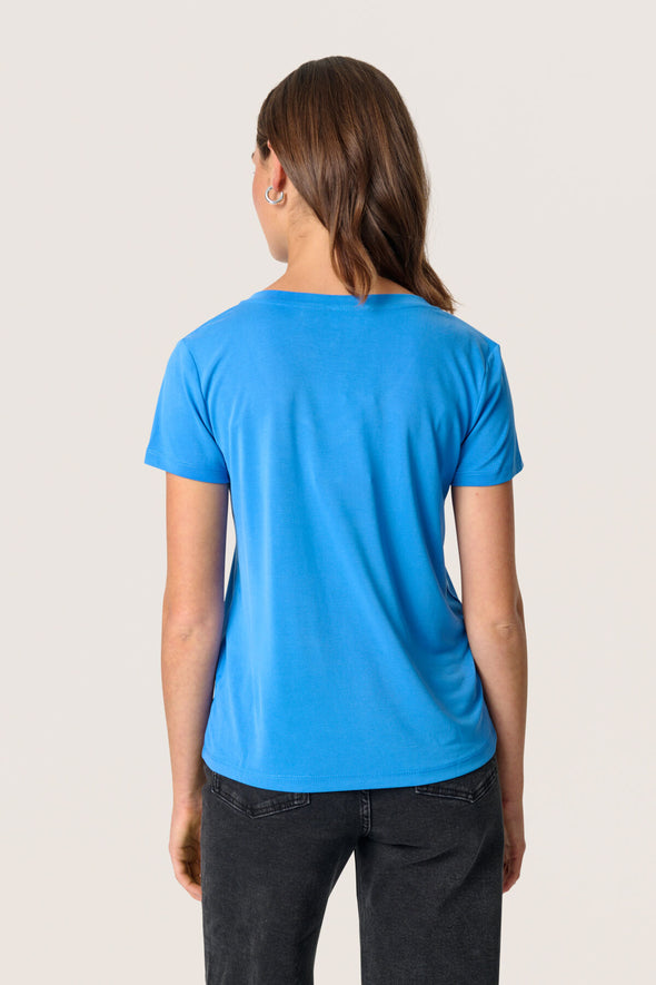 T-shirt Columbine col en v palace blue LENZING™ ECOVERO™