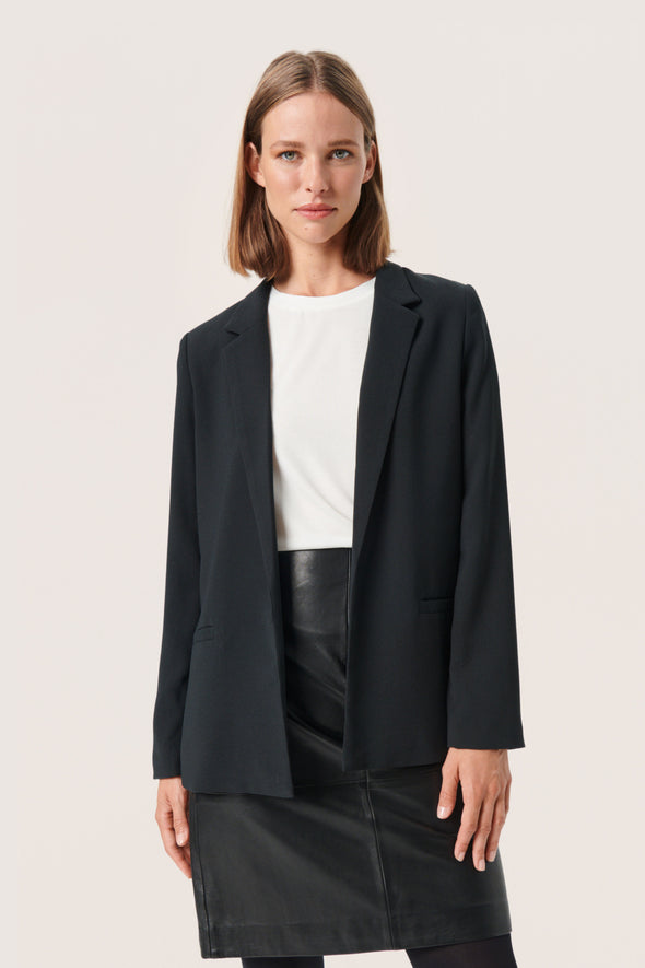 Shirley jacket long sleeves black recycled fibers