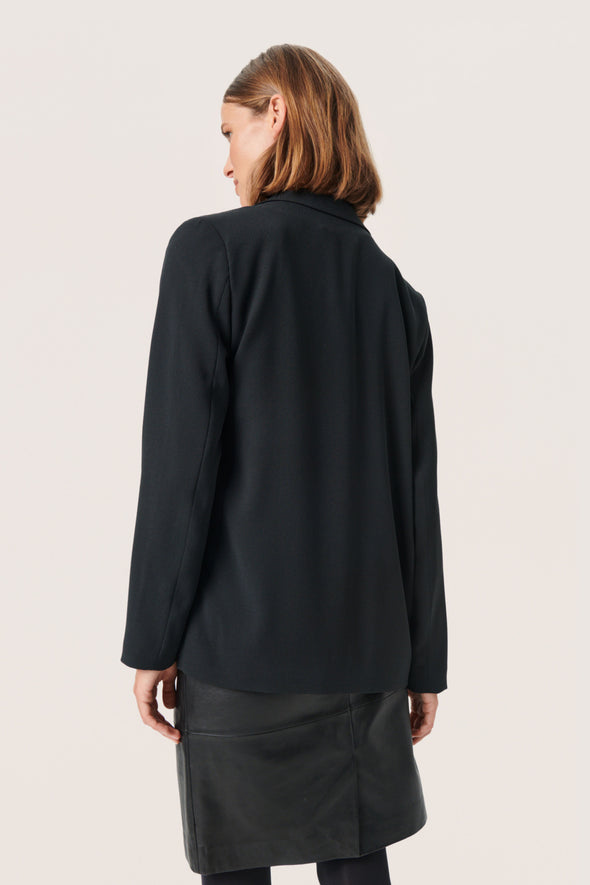 Shirley jacket long sleeves black recycled fibers