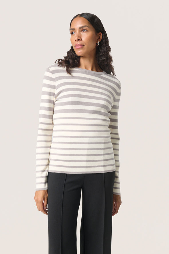 Spina striped porpoise and white sweater (LENZING™ECOVERO™)