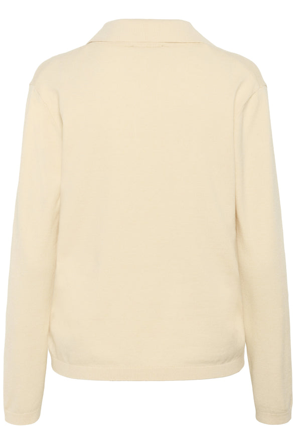Polo Spina manches longues sandshell (LENZING™ECOVERO™)