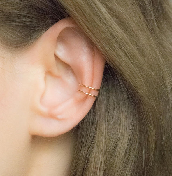 Boucles d'oreilles double Hélix sans perçage (3 couleurs)