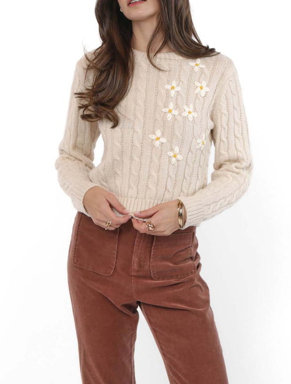 Pull Lulu Daisy Crème