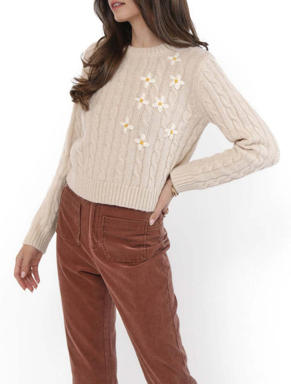 Pull Lulu Daisy Crème