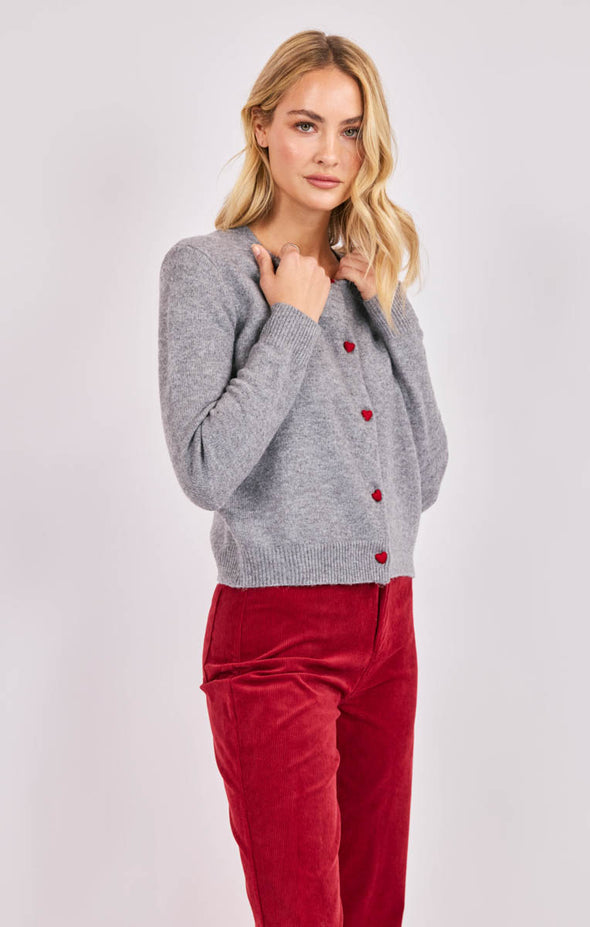 Cardigan Leighton Heart Button
