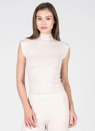 Mockneck beige