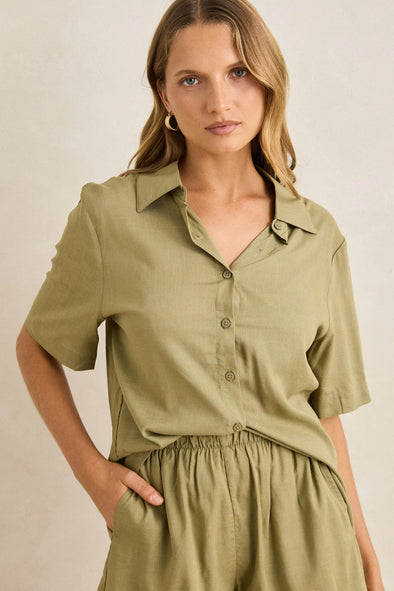 Chemise Classic Lounge Shirt olive