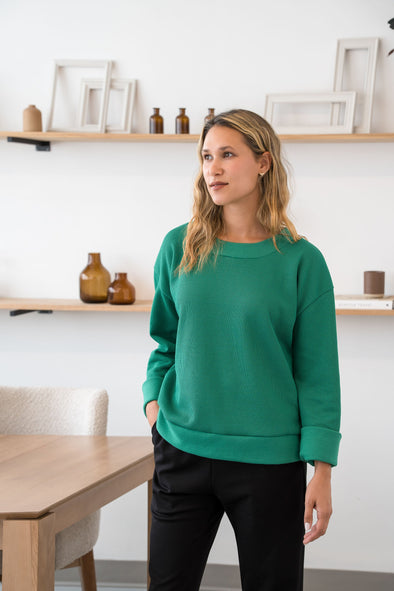 Mocha green sweater