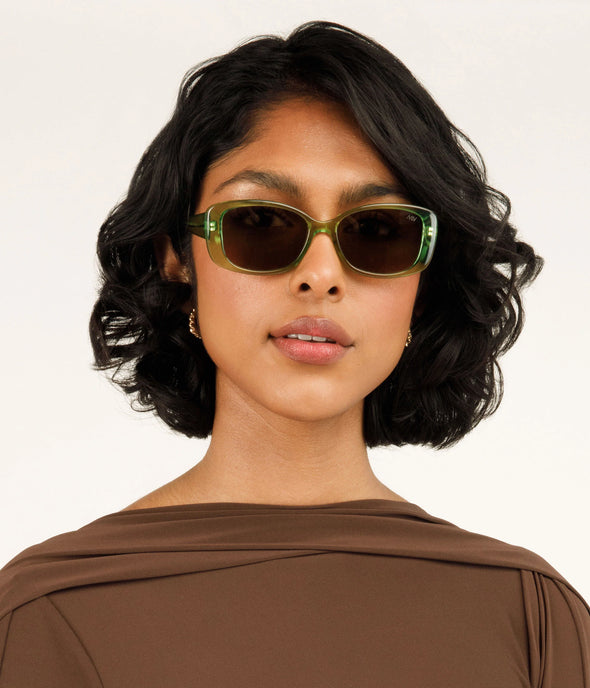 Meeka Clear Green Glasses
