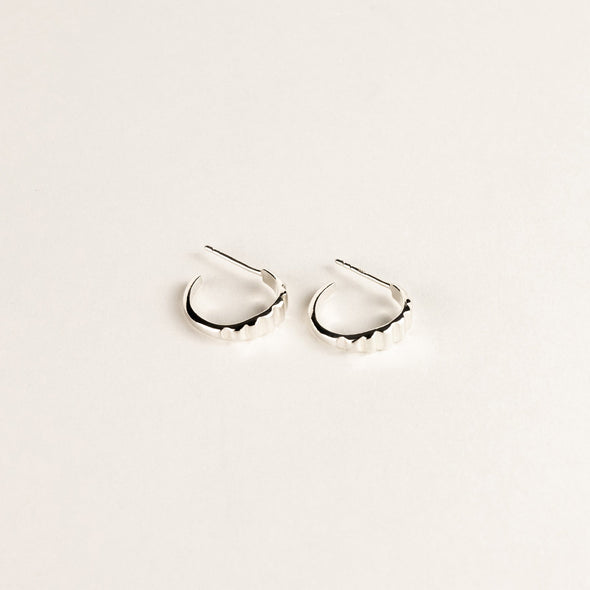 Boucles d'oreilles hoops Flot argent 925