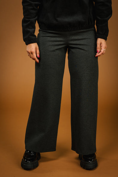 Pantalon flare gris