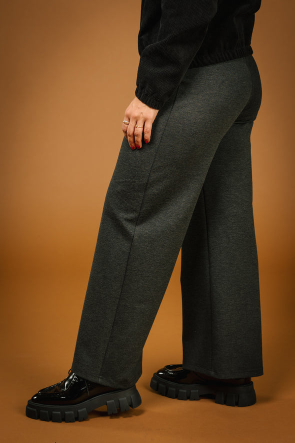 Pantalon flare gris