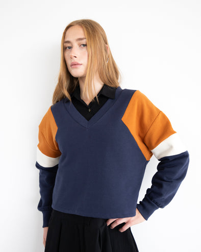 Chandail Molletonné Sinclair bleu marine