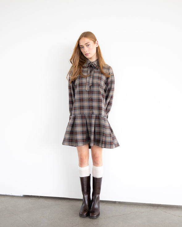 Hope plaid blouse dress