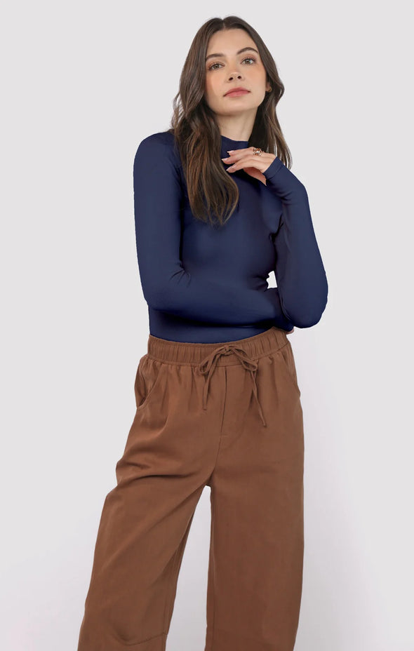 Ronan Mock Neck marine