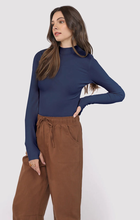 Ronan Mock Neck marine