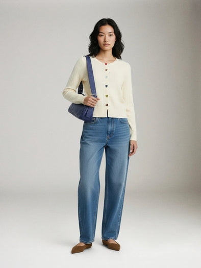 Cardigan Mochi Button Heart