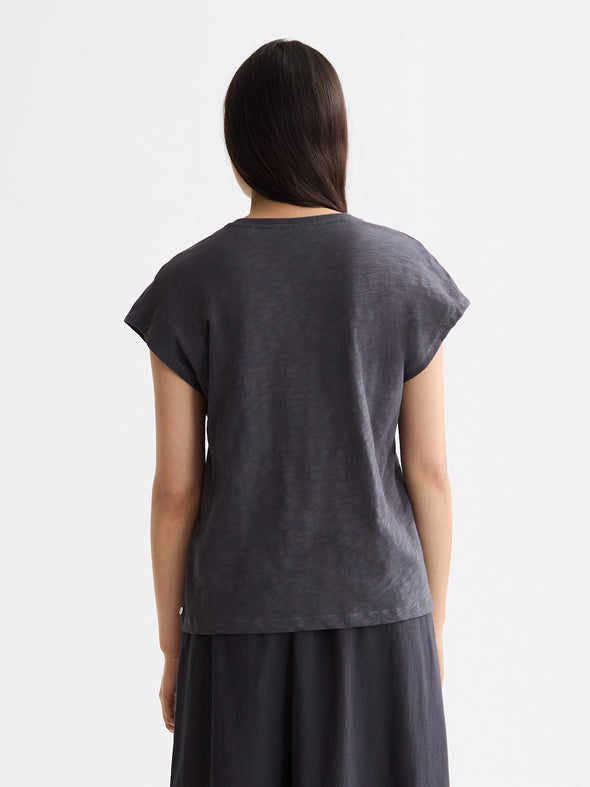 Blouse col V brodée