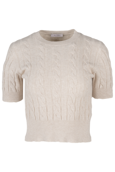Chandail manches courtes cream
